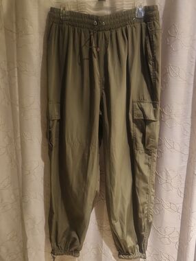 Womens Comfy Olive Cargo Jogger Pants - Unbranded